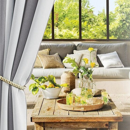 Bredstribet udendørs gardin til pergola