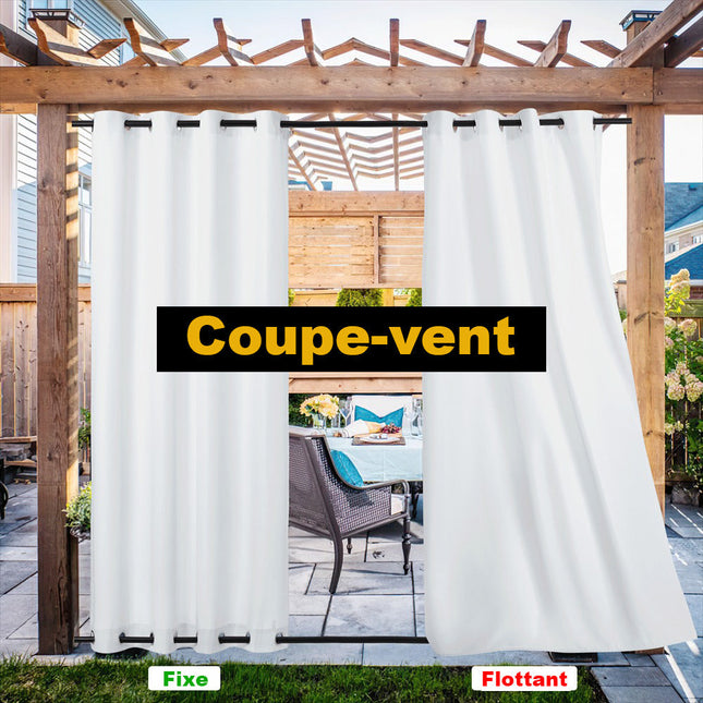 Orange havegardin til terrasse og pavillon