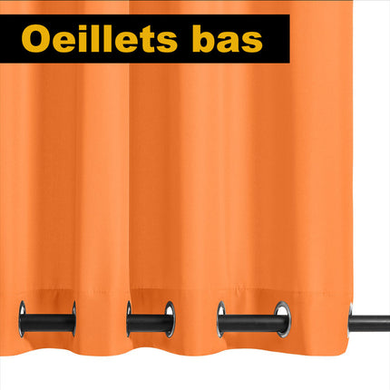 Orange havegardin til terrasse og pavillon