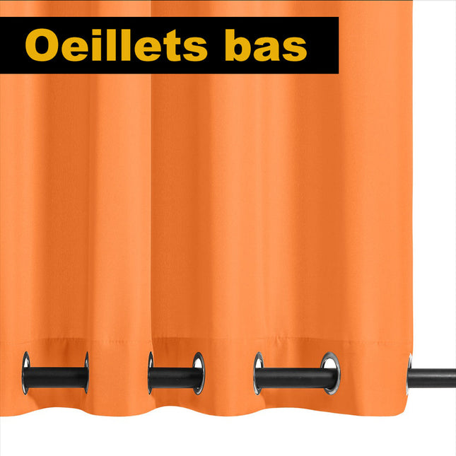 Orange havegardin til terrasse og pavillon