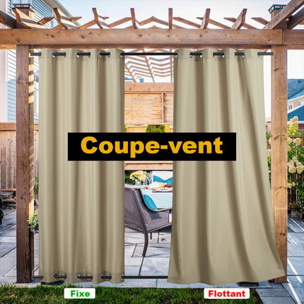 Orange havegardin til terrasse og pavillon