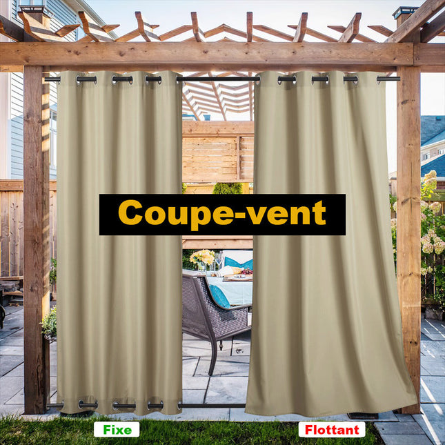 Orange havegardin til terrasse og pavillon