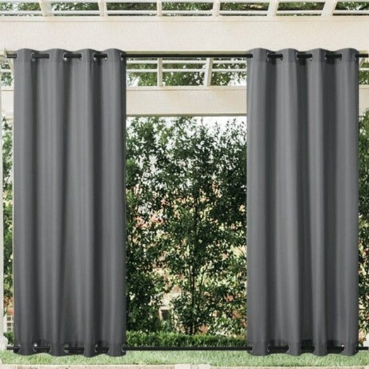 Orange havegardin til terrasse og pavillon