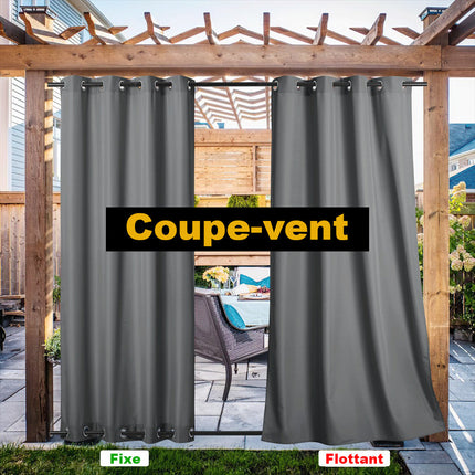 Orange havegardin til terrasse og pavillon