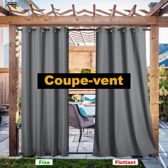 Orange havegardin til terrasse og pavillon