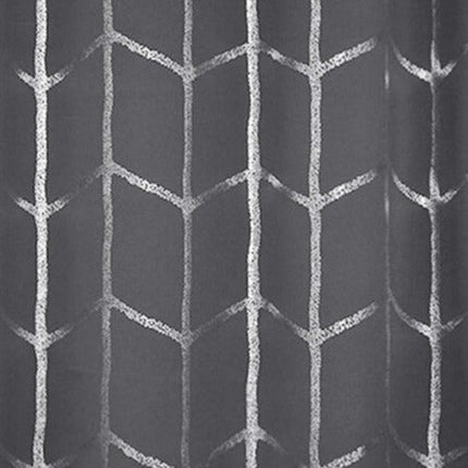 Mørklægningsgardin med geometrisk sølvtryk
