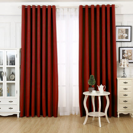 Rødt Diogo mørklægningsgardin med ringe