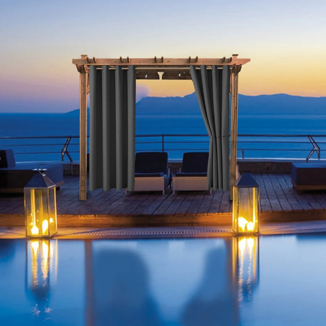 Mørkt udendørs gardin for privatliv