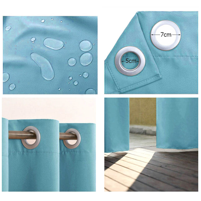 Turkis udendørs gardin til altan