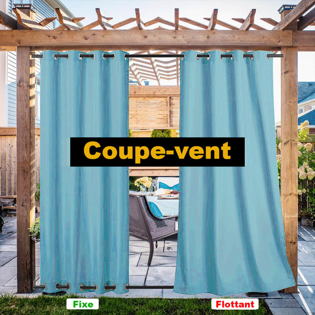 Turkis udendørs gardin til altan