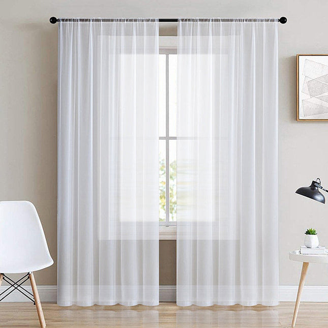 Enkelt og klassisk transparent gardin