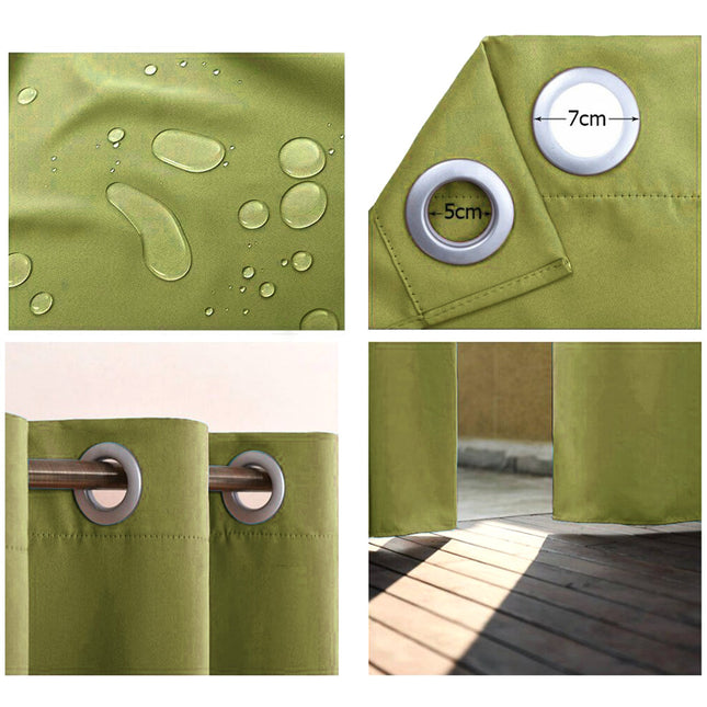 Grønt udendørs gardin til terrasse