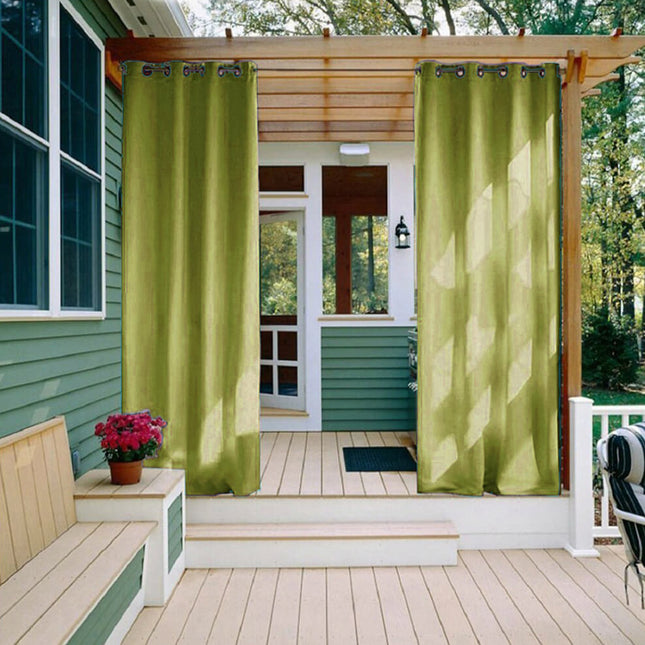 Grønt udendørs gardin til terrasse