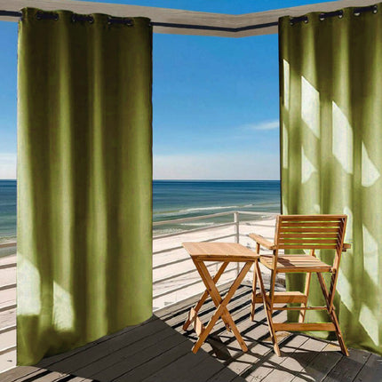 Grønt udendørs gardin til terrasse