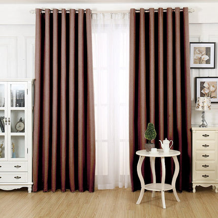 Kaffebrunt mørklægningsgardin til stue