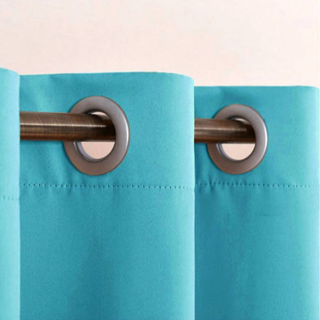 Lyseblåt udendørs gardin med stropper