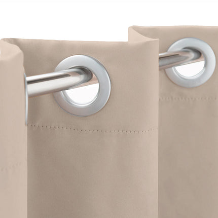 Beige udendørs gardin til solbeskyttelse