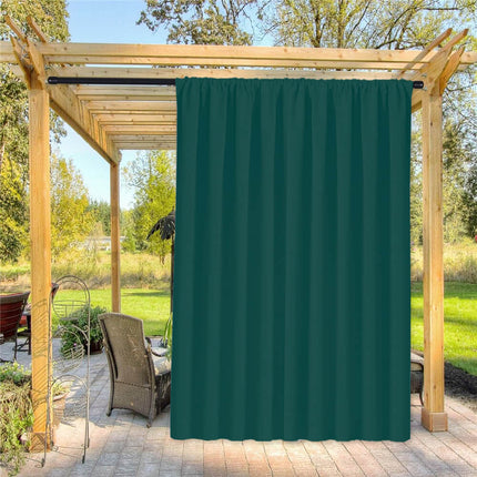 Petroleumsgrønt vandtæt gardin til udendørs brug