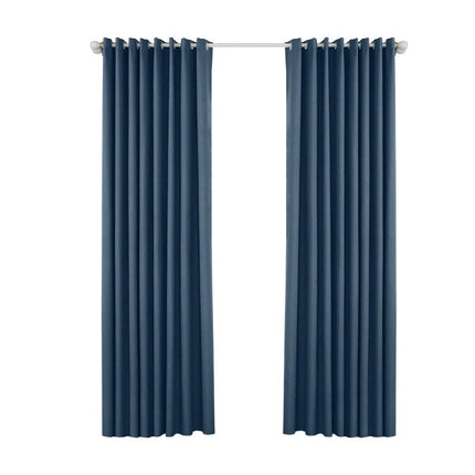 Mørkeblåt havegardin til pergola og terrasse