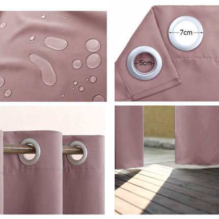 Udendørs gardin til altan med øjer