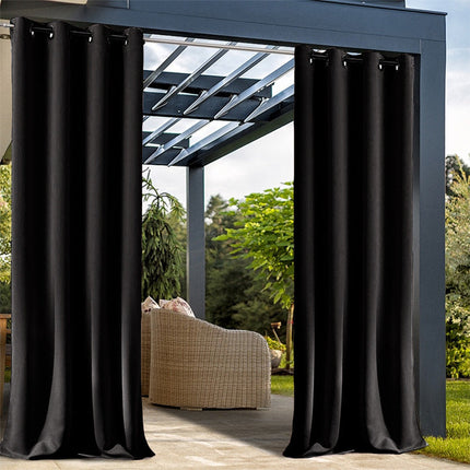 Sort vandtæt udendørs gardin