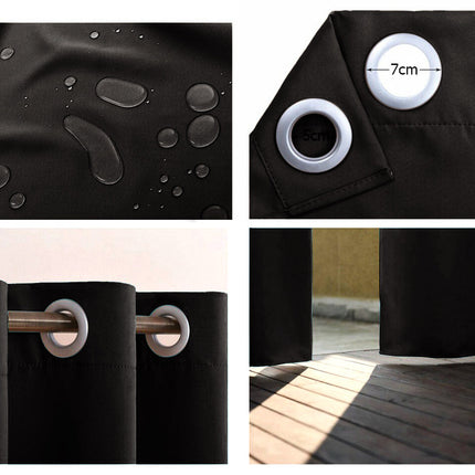 Sort vindtæt gardin til pergola