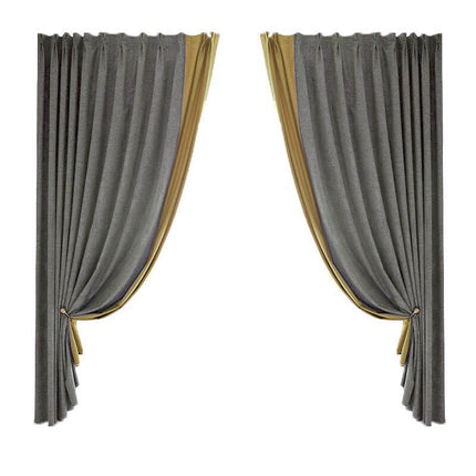 Antracitgrå mørklægningsgardin med flot struktur