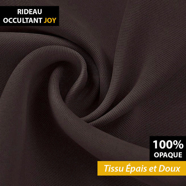Mørklægningsgardin Joy i mørkebrun