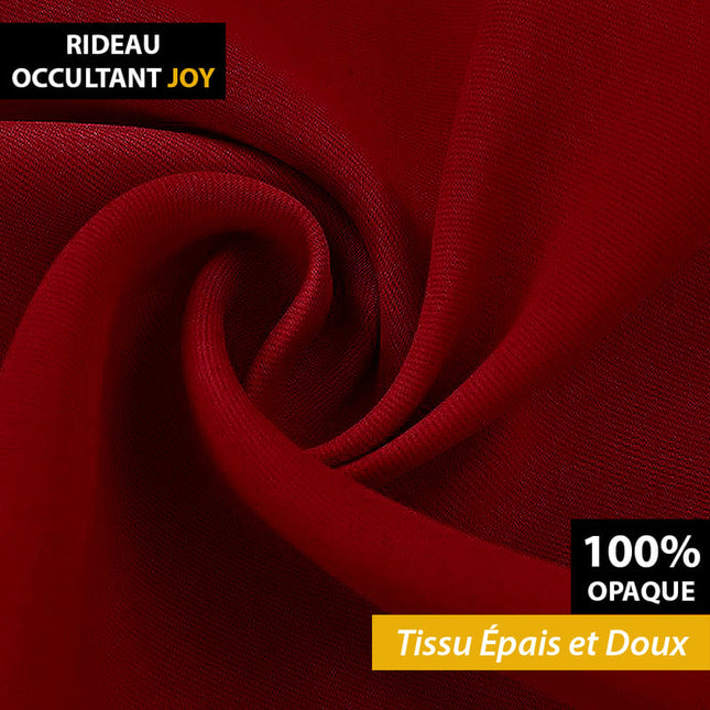 Ensfarvet bordeaux mørklægningsgardin med rynkebånd