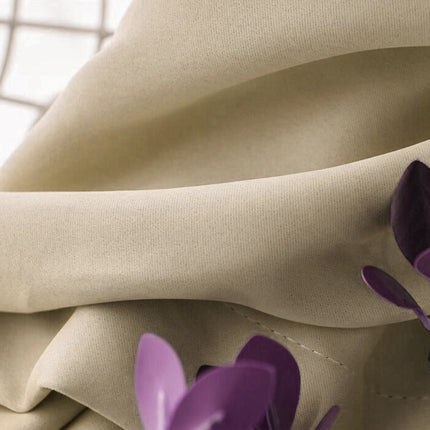 Elegant beige mørklægningsgardin til soveværelse