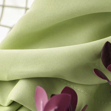 Grønt mørklægningsgardin til soveværelset