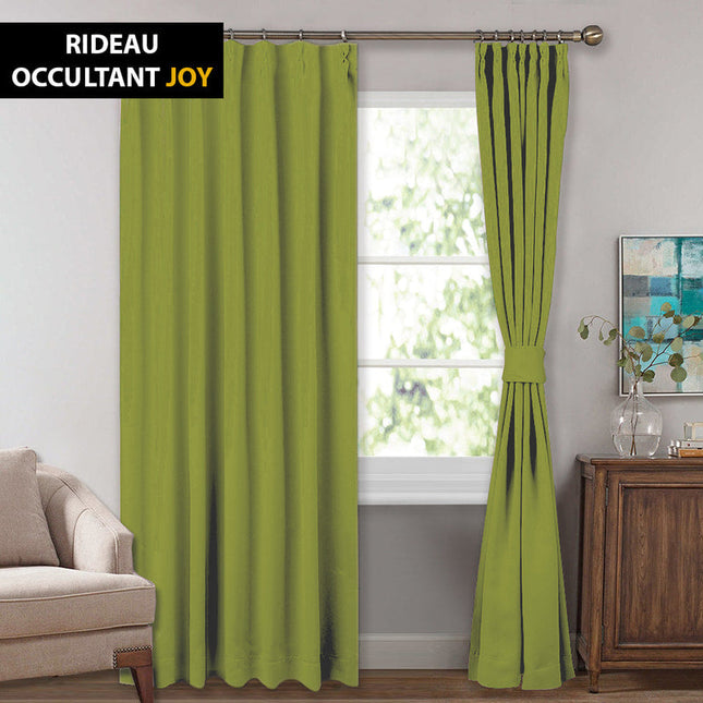 Lysegrønt mørklægningsgardin til stuen