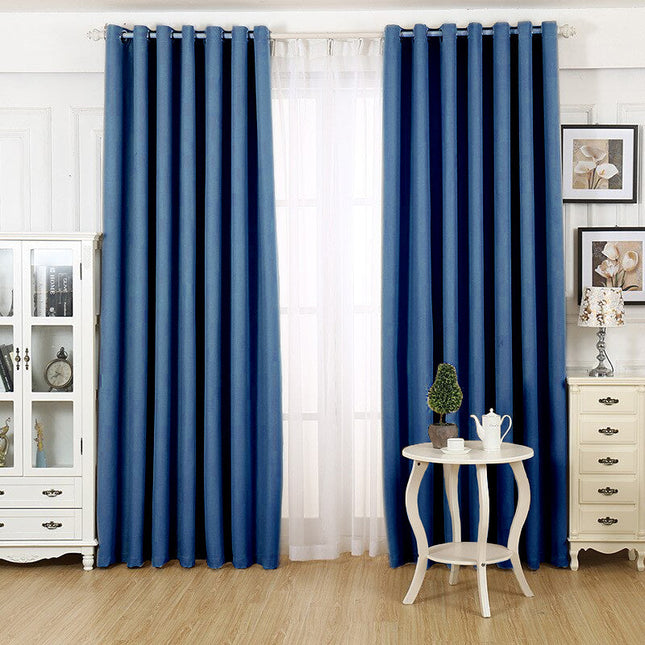 Moderne blåt gardin til stuen