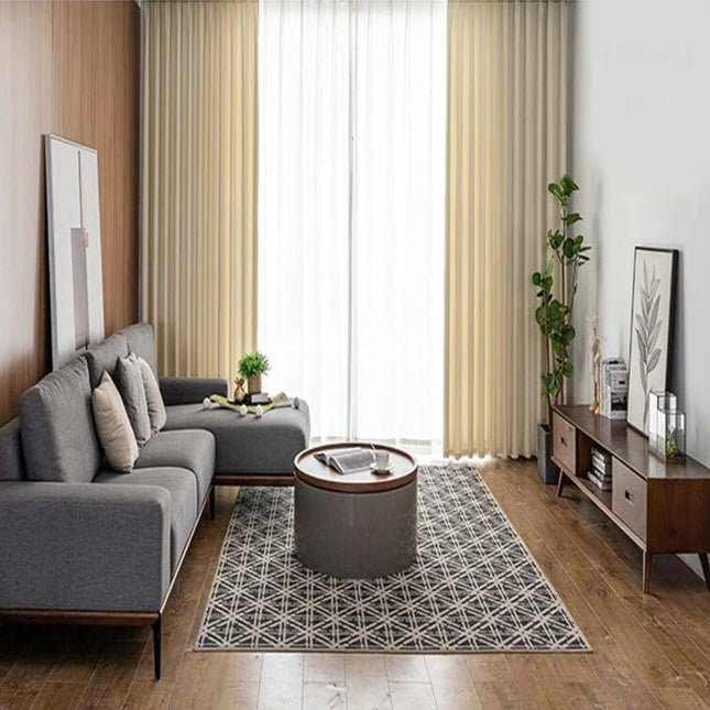 Naturligt gardin med hør-look