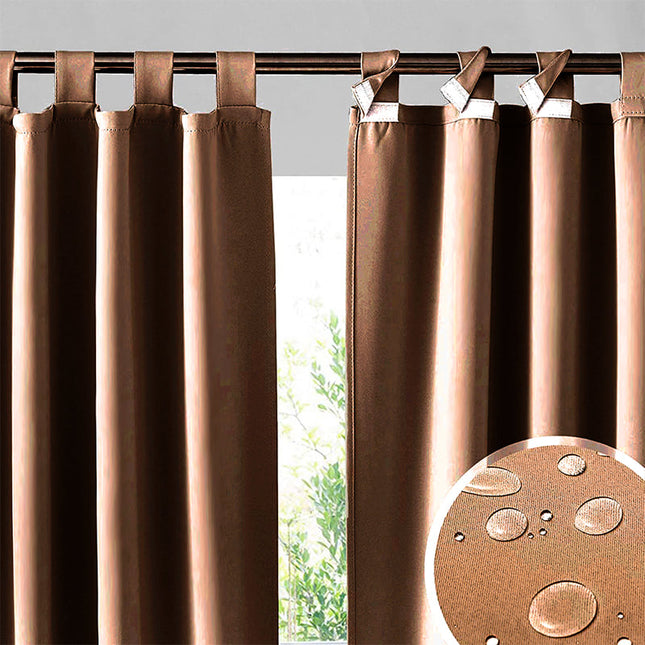 Vandafvisende udendørs gardin med stropper