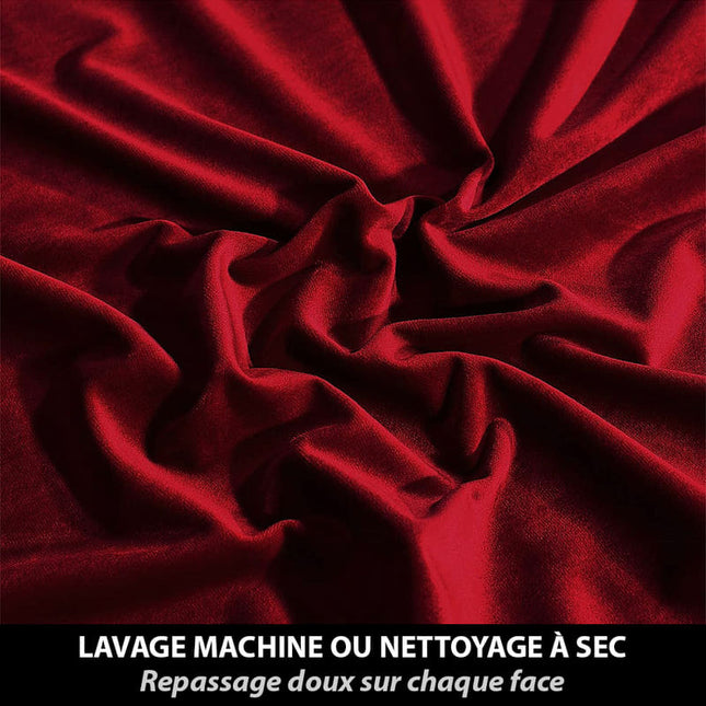 Bordeaux termogardin i luksus velour