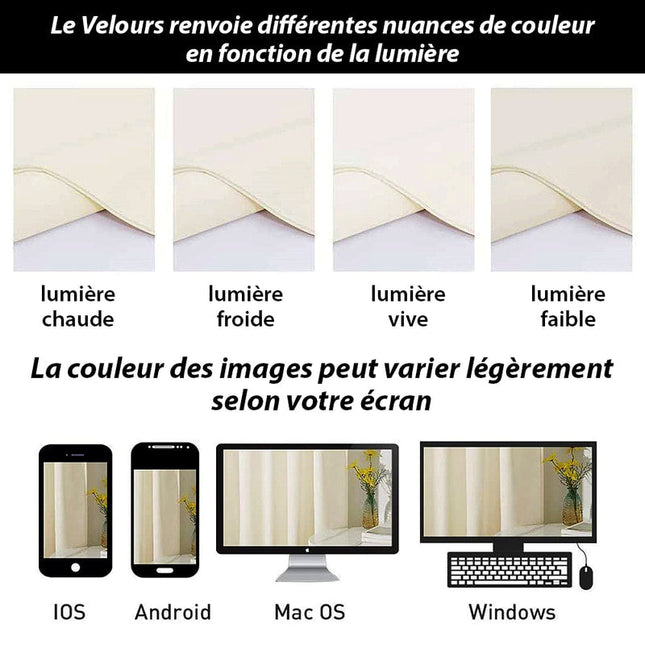 Isolerende luksusgardin i elfenben