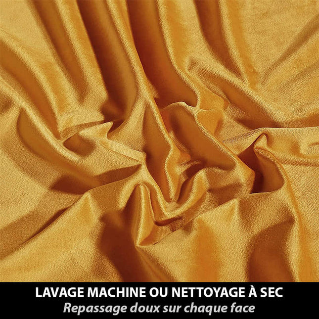 Luksus termogardin i gylden velour