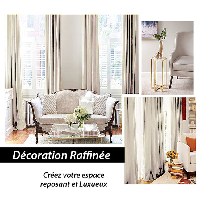 Isolerende luksusgardin i elfenben