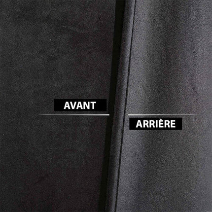 Sort termisk mørklægningsgardin i velour