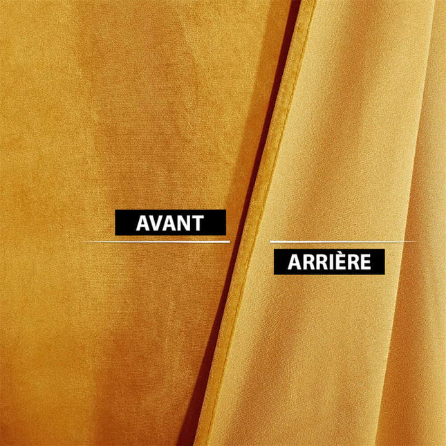 Luksus termogardin i gylden velour