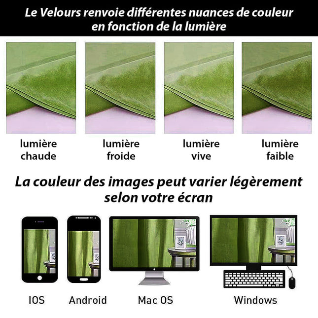 Limegrønt termogardin i luksus velour