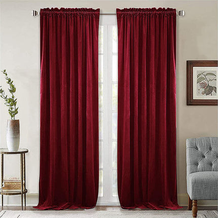 Bordeaux termogardin i luksus velour