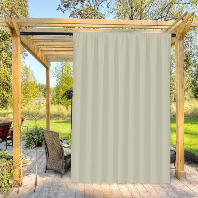 Vandtæt udendørs gardin i cremefarve