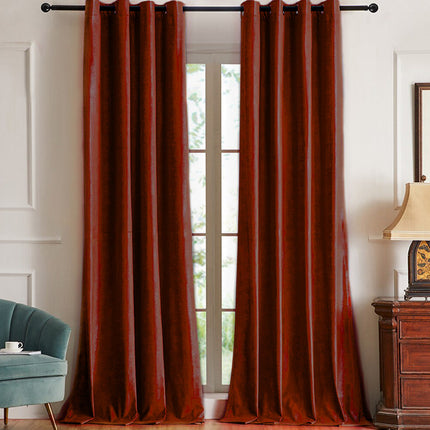 Bordeaux mørklægningsgardin med tekstur