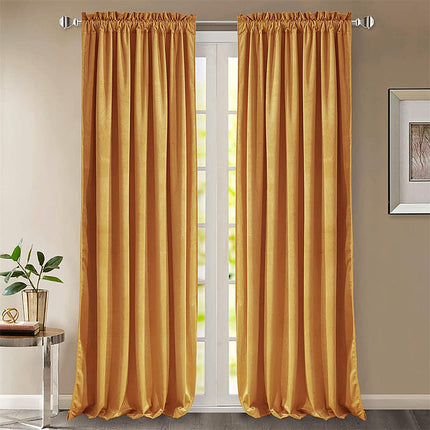 Luksus termogardin i gylden velour