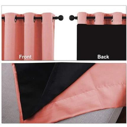 Termisk mørklægningsgardin i rosa